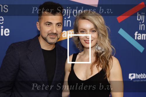 Amsterdam 15 maart 2024
Boekenbal in de stadschouwburg. Ozcan Akyol  en partner Anna van den Breemer (Eus)