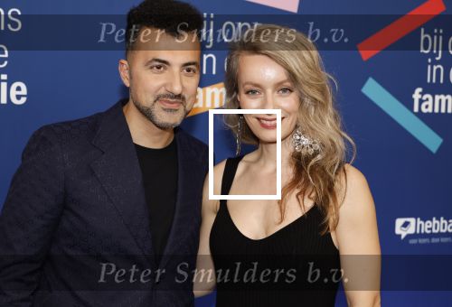 Amsterdam 15 maart 2024
Boekenbal in de stadschouwburg. Ozcan Akyol  en partner Anna van den Breemer (Eus)