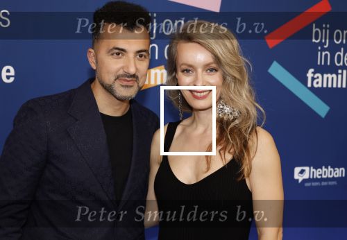 Amsterdam 15 maart 2024
Boekenbal in de stadschouwburg. Ozcan Akyol  en partner Anna van den Breemer (Eus)
