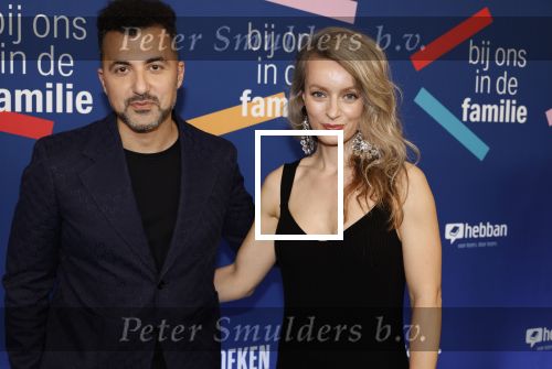 Amsterdam 15 maart 2024
Boekenbal in de stadschouwburg. Ozcan Akyol  en partner Anna van den Breemer (Eus)