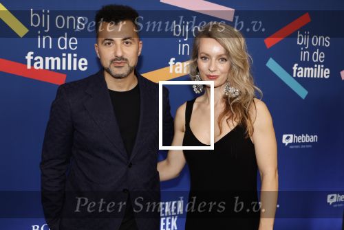Amsterdam 15 maart 2024
Boekenbal in de stadschouwburg. Ozcan Akyol  en partner Anna van den Breemer (Eus)