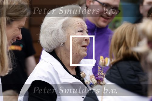 Utrecht 15 maart 2024
 Prinses Beatrix doet vrijwilligerswerk in een stadsboerderij tijdens de twintigste editie van NLdoet, de grootste vrijwilligersactie van Nederland