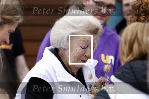 Utrecht 15 maart 2024
 Prinses Beatrix doet vrijwilligerswerk in een stadsboerderij tijdens de twintigste editie van NLdoet, de grootste vrijwilligersactie van Nederland