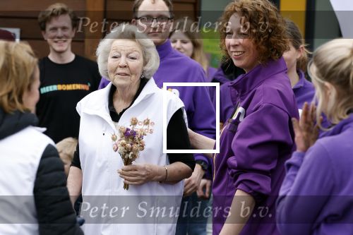 Utrecht 15 maart 2024
 Prinses Beatrix doet vrijwilligerswerk in een stadsboerderij tijdens de twintigste editie van NLdoet, de grootste vrijwilligersactie van Nederland