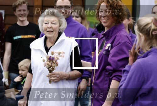 Utrecht 15 maart 2024
 Prinses Beatrix doet vrijwilligerswerk in een stadsboerderij tijdens de twintigste editie van NLdoet, de grootste vrijwilligersactie van Nederland