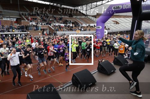 Amsterdam 16 maart 2024
Radio 538 run tbv het Prinses Maxima Centrum in het Olympisch stadion. Oa aanwezig 
Radio 538 ochtendrun
