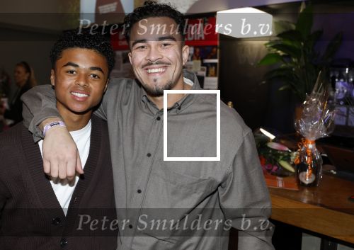 Amsterdam 27 maart 2024
Boekpresentatie Nino Wilkes in boom boom Chicago. Shane Kluivert  en Quincy Kluivert