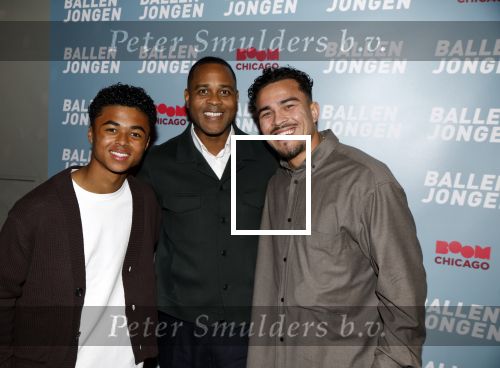 Amsterdam 27 maart 2024
Boekpresentatie Nino Wilkes in boom boom Chicago. Shane Kluivert met Patrick Kluivert en Quincy Kluivert
