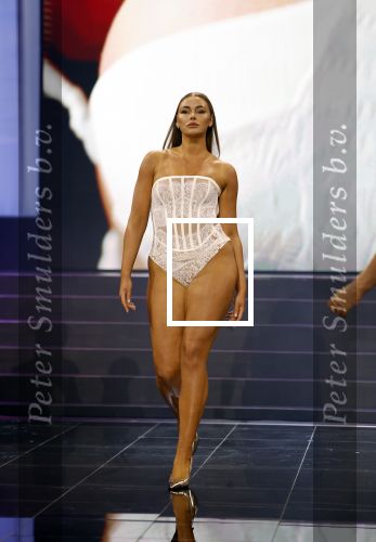 Amsterdam 5 maart 2024
Modeshow Hunkemoller in de westergasfabriek . Oa Loiza lamers loopt mee. Vivian Hoorn