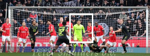 Eindhoven, 3 maart 2024 PSV-Feyenoord, eindstand 2-2 
Kompetitie Seizoen 2023-2024
Walter Benitez Jerdy Schouten Luuk de Jong Mauro Junior en Olivier Boscagli