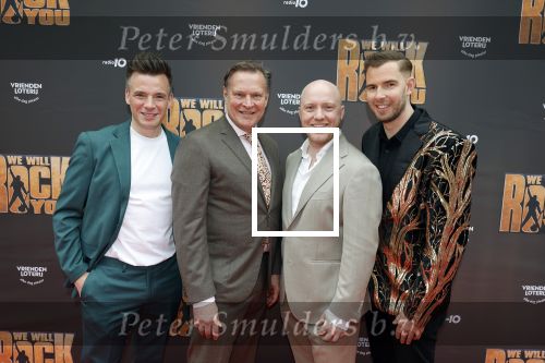 Amsterdam 29 maart 2026
Premiere we will rock you in het deLaMar theater . Albert Verlinde  Bram Verhaak Jaco Kaasschieten en Huub v d Heuvel kwamen met hun partners
