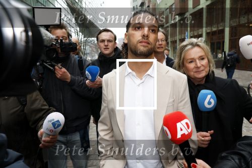 Amsterdam 24 maart 2026
Aankomst Ali B bij paleis v Justitie waar het hoger beroep in zijn zaak speelt.