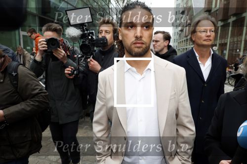 Amsterdam 24 maart 2026
Aankomst Ali B bij paleis v Justitie waar het hoger beroep in zijn zaak speelt.
