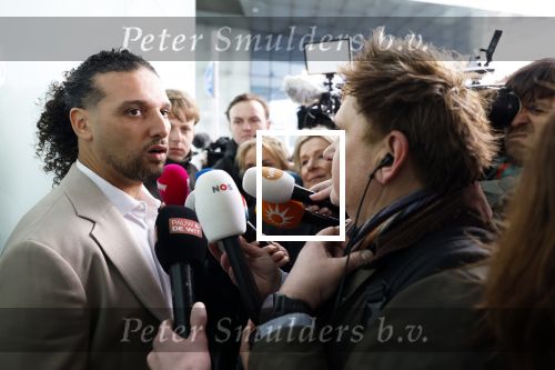 Amsterdam 24 maart 2026
Aankomst Ali B bij paleis v Justitie waar het hoger beroep in zijn zaak speelt.