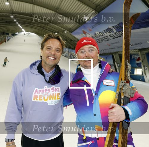Zoetermeer 6 maart 2026
Bas Smit tijdens de opnames voor een promovideo in SnowWorld. De BN\'er kondigde samen met Wolter Kroes Toni Tiefschnee en Wilfred Genee een nieuw evenement aan in de Brabanthallen met de naam Apres ski reunie .