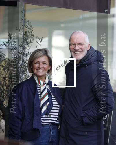 Amsterdam 8 maart 2026
Caroline Tensen  met haar man Ernst-Jan Smids in Amsterdam zuid.