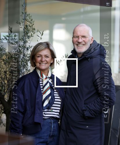 Amsterdam 8 maart 2026
Caroline Tensen  met haar man Ernst-Jan Smids in Amsterdam zuid.