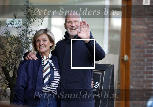 Amsterdam 8 maart 2026
Caroline Tensen  met haar man Ernst-Jan Smids in Amsterdam zuid.