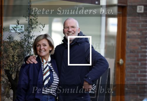 Amsterdam 8 maart 2026
Caroline Tensen  met haar man Ernst-Jan Smids in Amsterdam zuid.