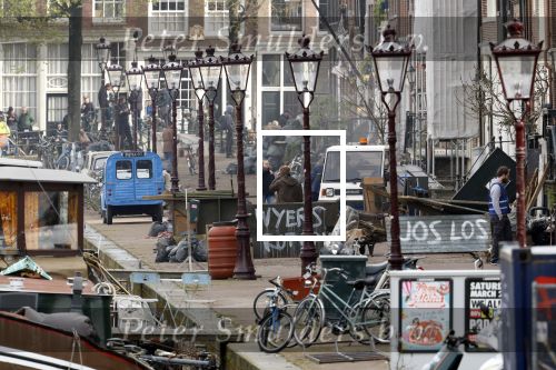 Amsterdam 24 maart 2026
Opnames film the Rider met Brad Pitt  in het centrum  van Amsterdam