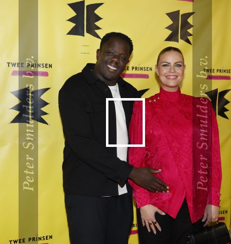 Amsterdam 2 maart 2026
Boekpresentatie Splinter Chabot in de stadsschouwburg van Amsterdam. Iris de Graaf zwanger met partner Tony Boakye