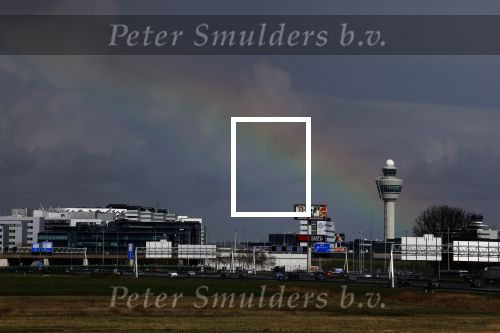 Schiphol 14 maart 2026
Regenboog bij Schiphol
