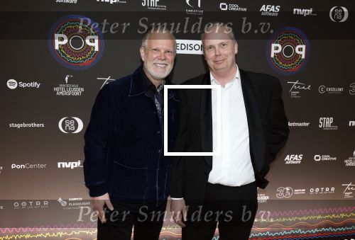 Leusden 9 maart 2026
Uitreiking edisons muziekprijzen bij Afas .  Ricardo Klaverdijk met een kennis