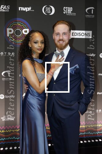 Leusden 9 maart 2026
Uitreiking edisons muziekprijzen bij Afas . Zoe Livay met partner