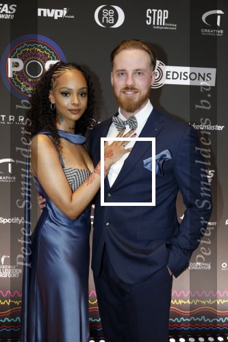 Leusden 9 maart 2026
Uitreiking edisons muziekprijzen bij Afas . Zoe Livay met partner