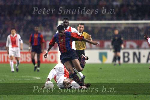 6 April 1999
Patrick kluivert in de vriendschappelijke wedstrijd tussen AJAX EN FC BARCELONA