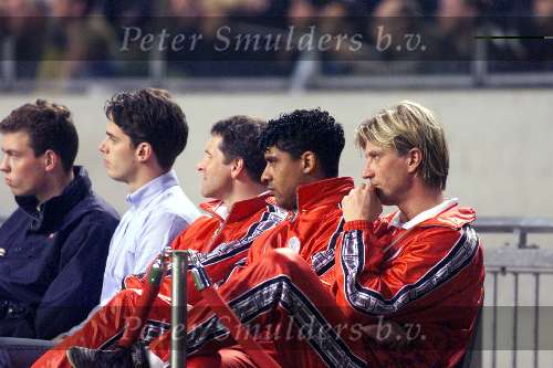 Oud Ajax-spelers Wim Kieft en Frank Rijkaard