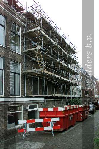 Leiden, 2 april 2000
Het nieuwe huis van Elco Brinkman in de steigers