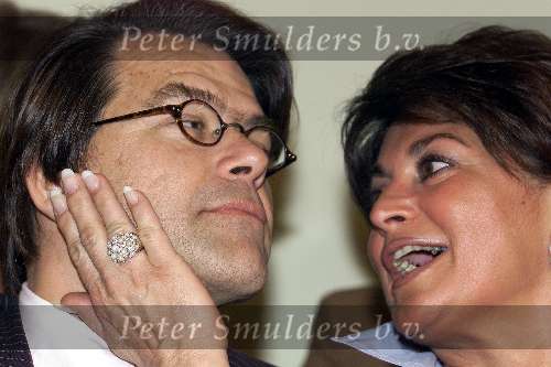 Amsterdam, 1 april 2000
Modeshow Sheila de Vries
Emile Ratelband met vriendin