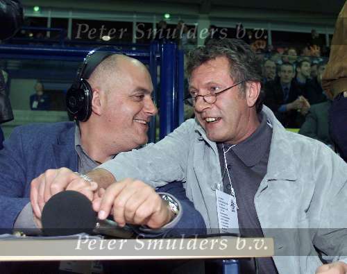 Arnhem, 26 april 2000
Nederland-Schotland, eindstand 0-0
Frits Korbach met Jack v Gelder