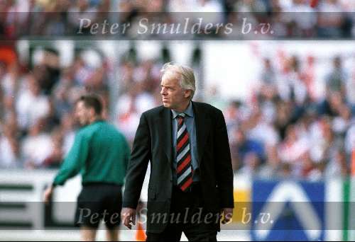 Rotterdam 9 april 2000
Leo Beenhakker voor de laatste maal coach van Feyenoord na het pijnlijke verlies van zijn club tegen de FC Utrecht met 2-1