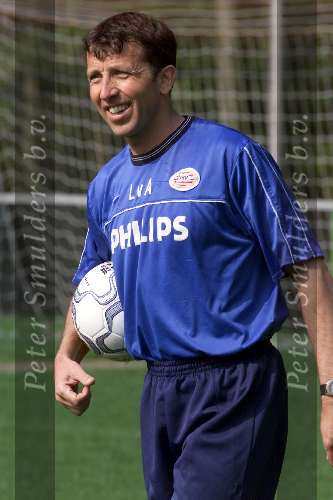 Eindhoven 27 april 2000
1e training Ruud v Nistelrooij na keuring Manchester United.
Luc v Agt