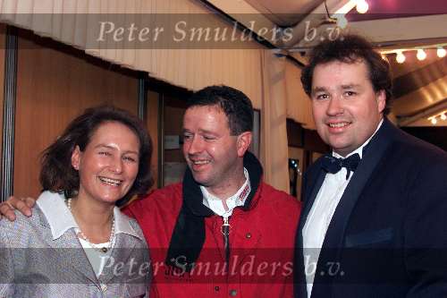 Monaco 15 april 2000
Paarden concours  in Monaco.
Marc Brouwer (r) met zijn ruiter en zijn vrouw (l)