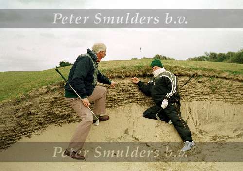 Jameson Golfwedstrijd in Dublin
Portmarnock Links Golfclub hole 12 152 meter
13april 2000
Golfen in schotland  Hoge Bunkers