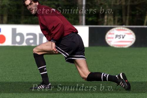Eindhoven 27 april 2000
1e training Ruud v Nistelrooy na keuring Manchester United.