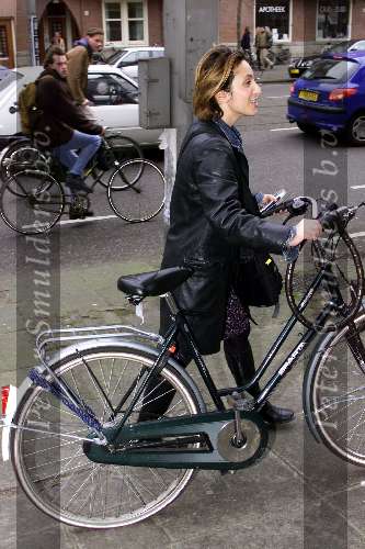 Amsterdam 1 april 2000
Sabine Koning op de fiets
