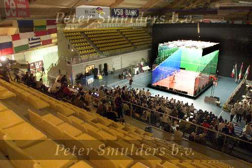 Eindhoven, 28 april 2001
EK Squash 
Finale tussen de dames van Denemarken en Engeland