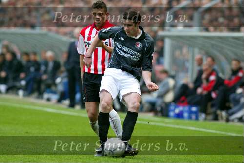 Eindhoven 14 april 2002
PSV-Feyenoord 2-0
Ramzi en Brett Emerton