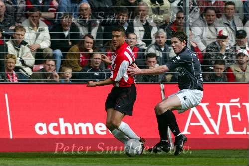 Eindhoven 15 maart 2002
PSV-Feyenoord
Wilfred Bouma en Brett Emerton