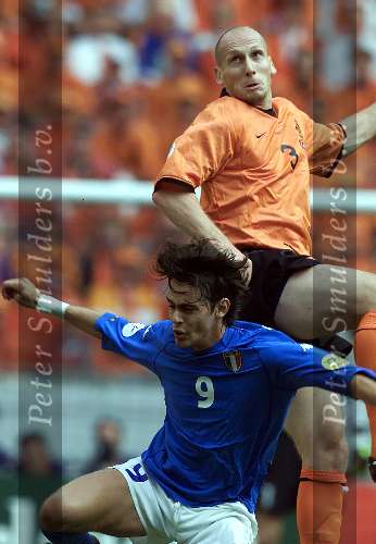 Amsterdam 29 juni 2000  Euro 2000
1/2 finale Nederland-Italie, eindstand 0-0 na verlenging 0-0
Nederland verliest met strafschoppen
Jaap Stam en Inzaghi