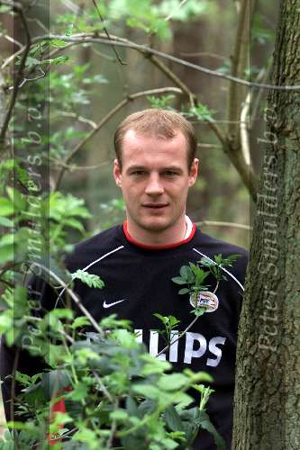 Eindhoven, 13 April 2002 Herdgang
PSV-speler Kasper Bogelund