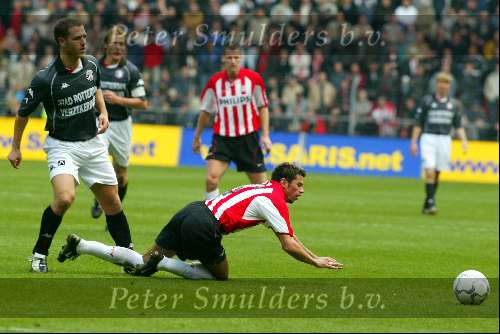 Eindhoven 14 april 2002
PSV-Feyenoord 2-0
Kezman en Patrick Pauwe