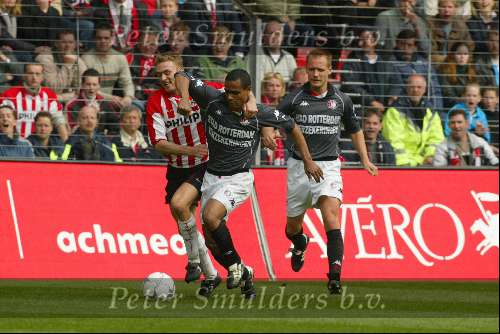 Eindhoven 14 april 2002
PSV-Feyenoord 2-0
Dennis Rommedahl en Leonardo