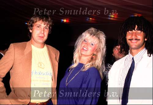 1986 Lyda v Leersum met Maarten Spanjer en ruud Gullit