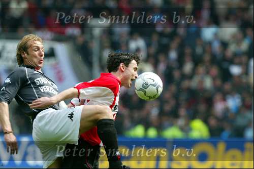 Eindhoven 15 maart 2002
PSV-Feyenoord
Mark v Bommel en Paul Bosvelt