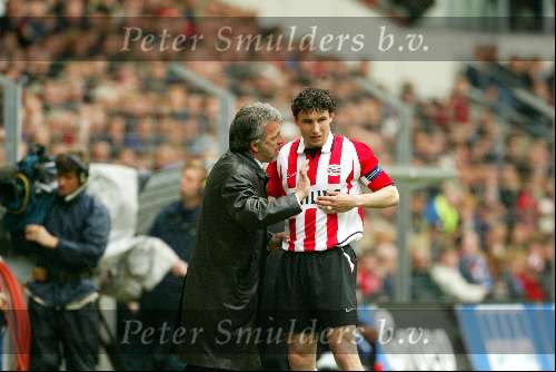 Eindhoven 28 april 2002
psv-sparta 3-0
Mark v Bommel en Erik Gerets